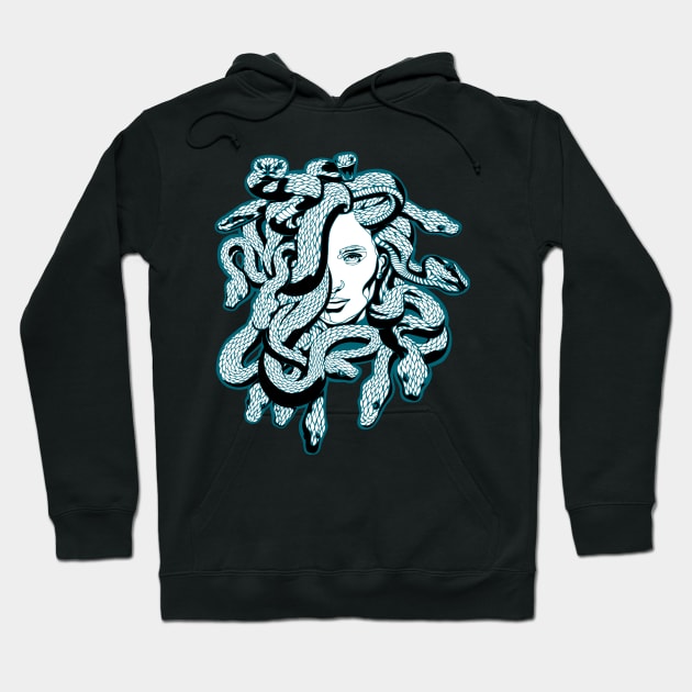 Stone Cold Medusa Hoodie by polliadesign